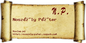 Noszály Péter névjegykártya