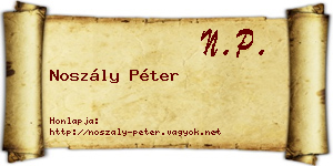 Noszály Péter névjegykártya